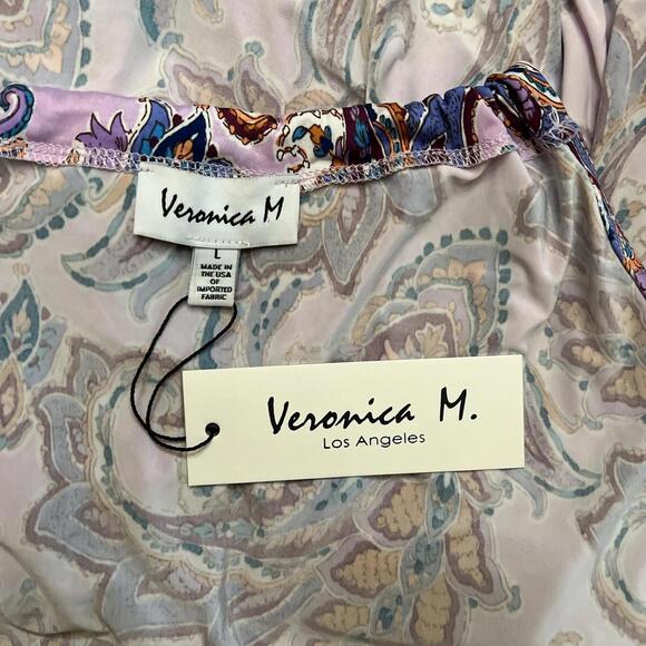 NWT Veronica M Paisley Drop Waist Dress – Size Large - Picture 7 of 8